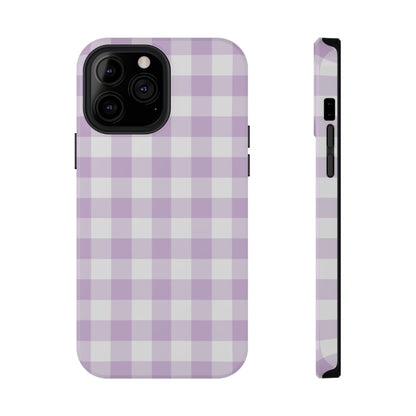 Purple Gingham iPhone Case