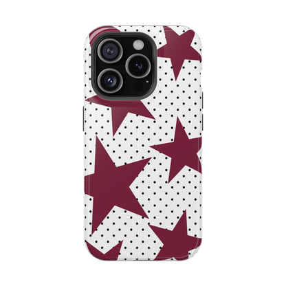 Burgundy Star iPhone Case