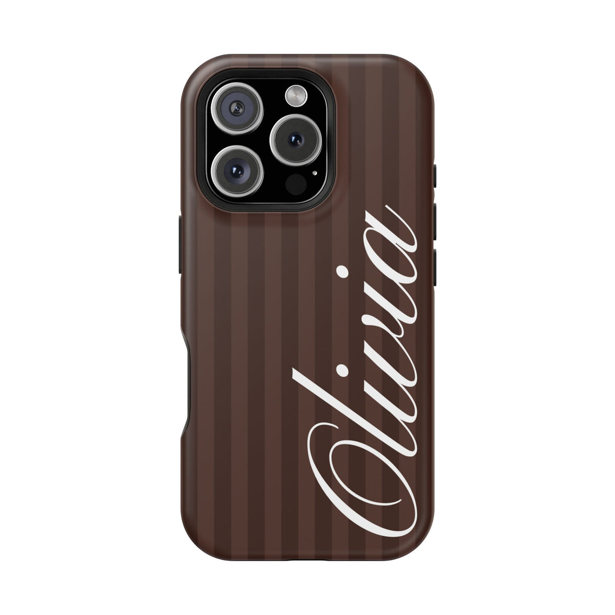 Custom Mocha Stripes iPhone Case