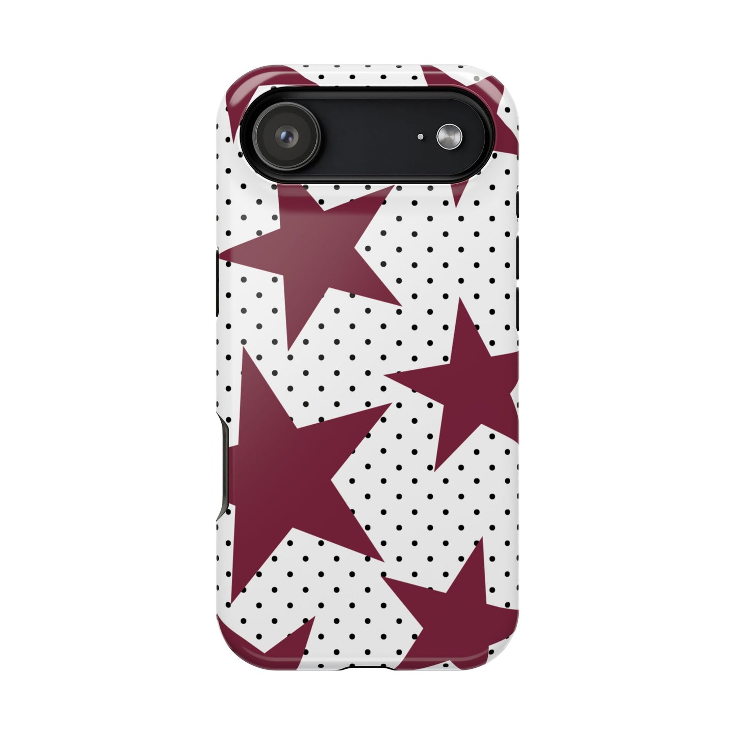 Burgundy Star iPhone Case