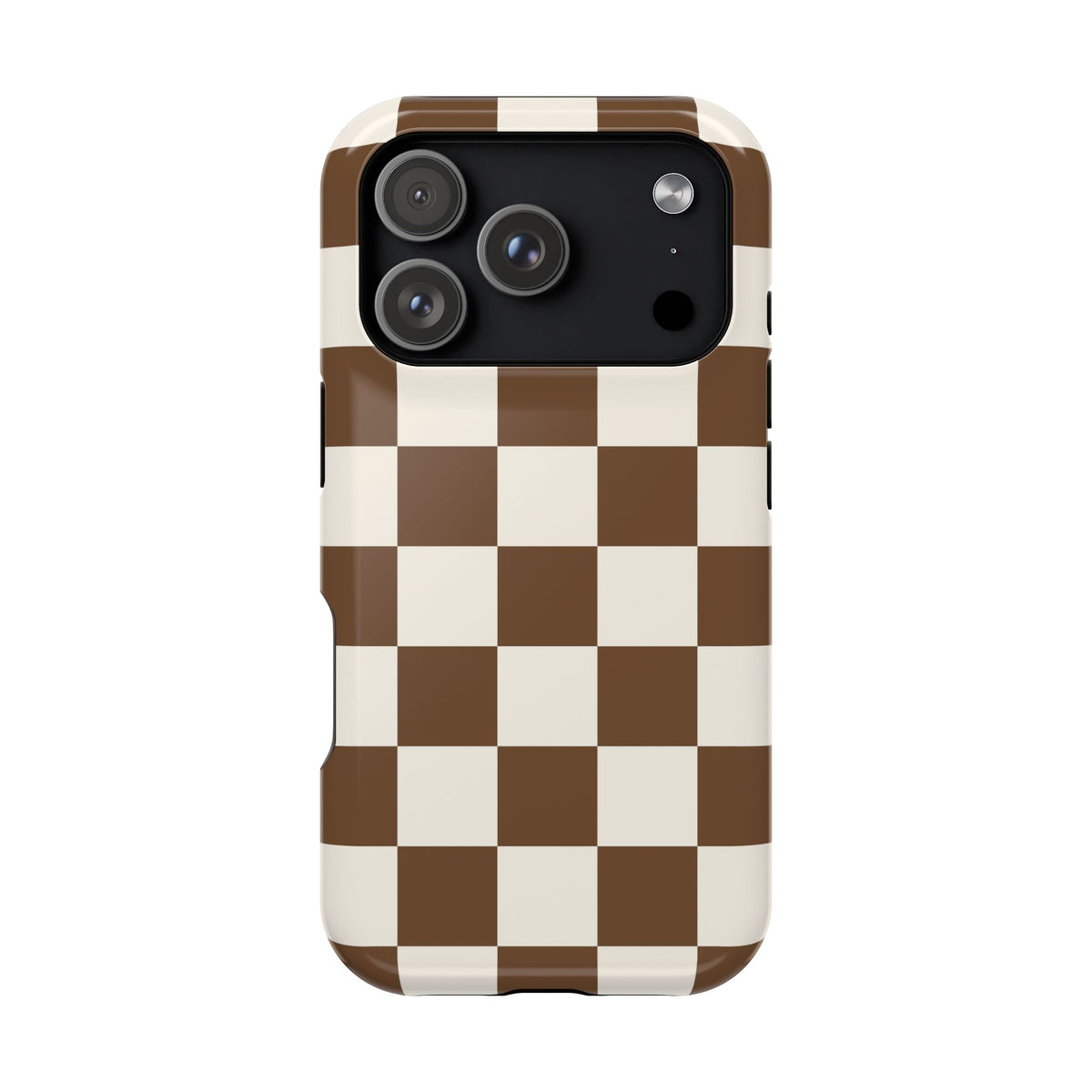 Brown Checkered iPhone Case from Stella Cases