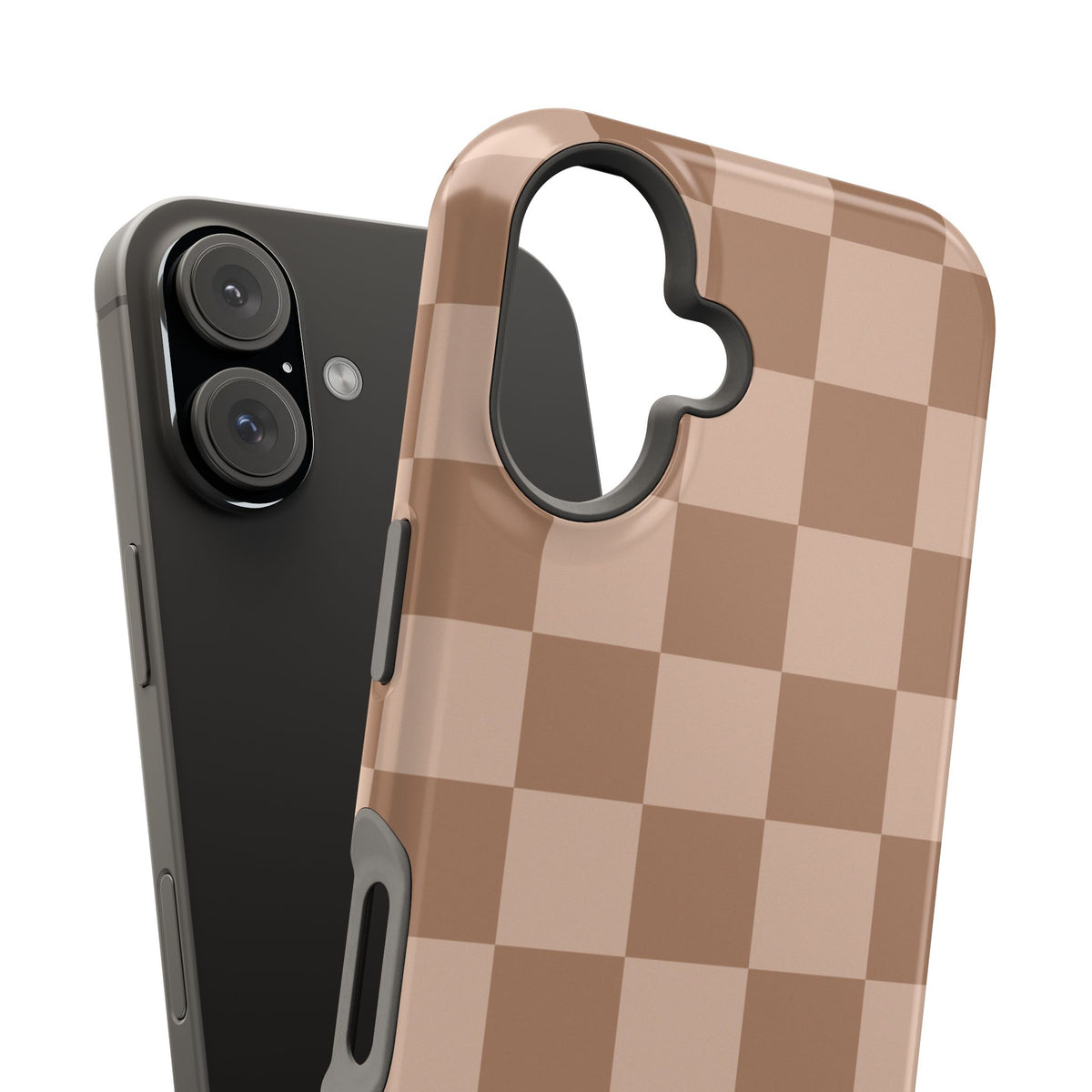 Toffee Checkered iPhone Case