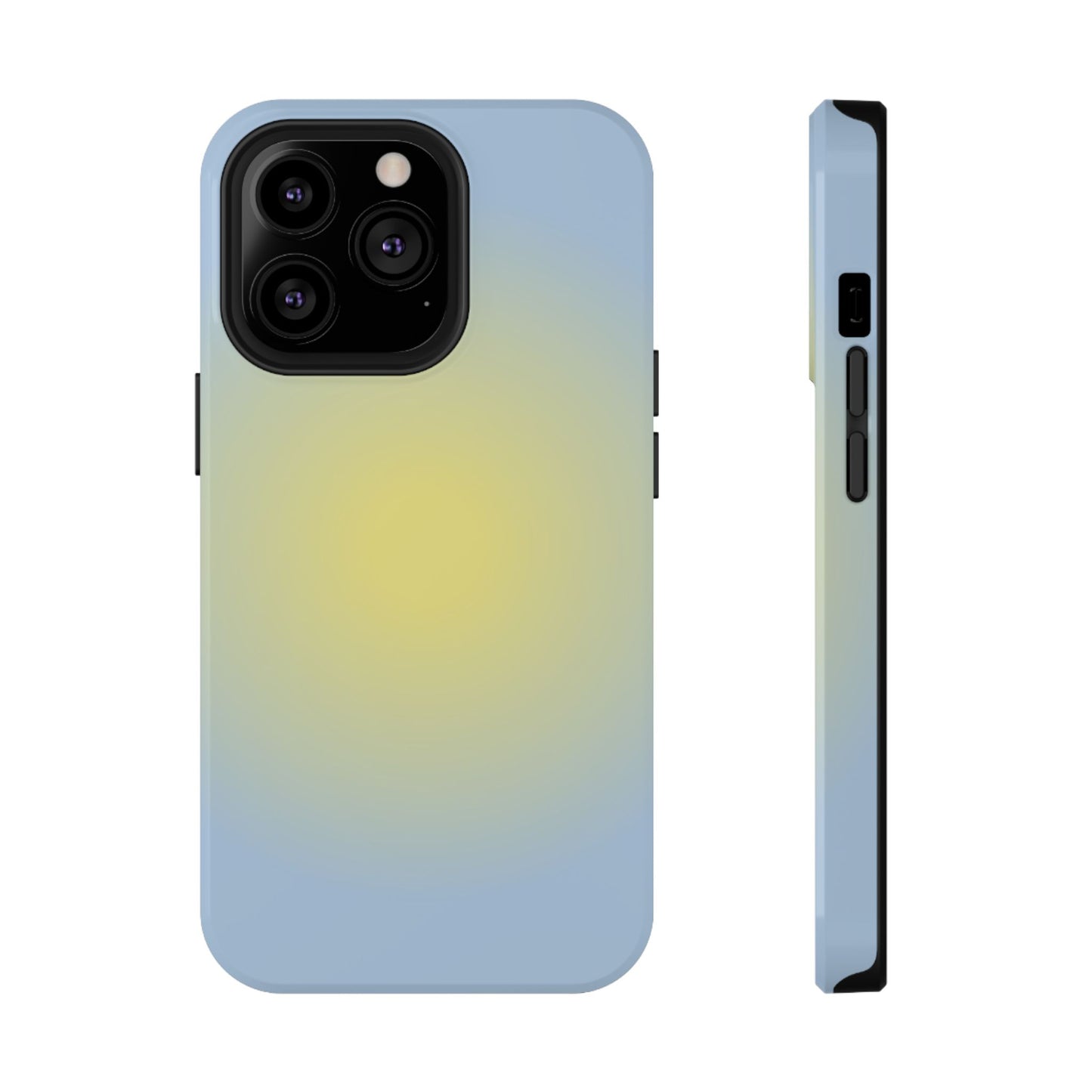 Yellow & Blue Aura iPhone Case