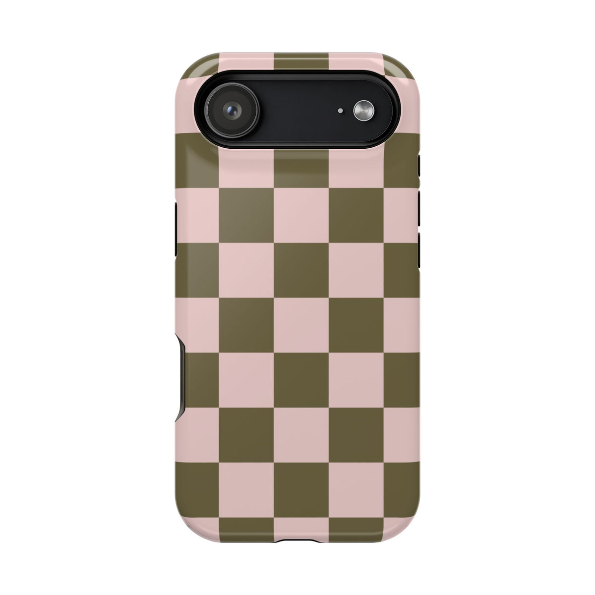 Pink Pistachio Checkered iPhone Case
