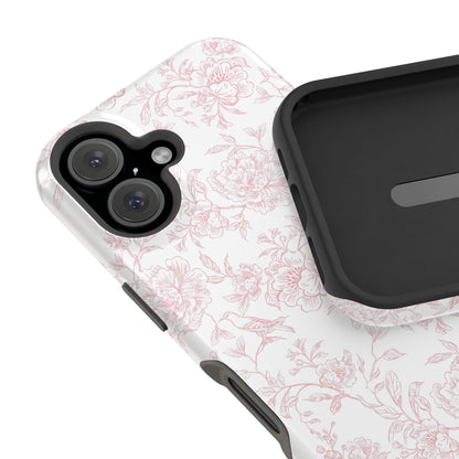 French Rosy Toile iPhone Case