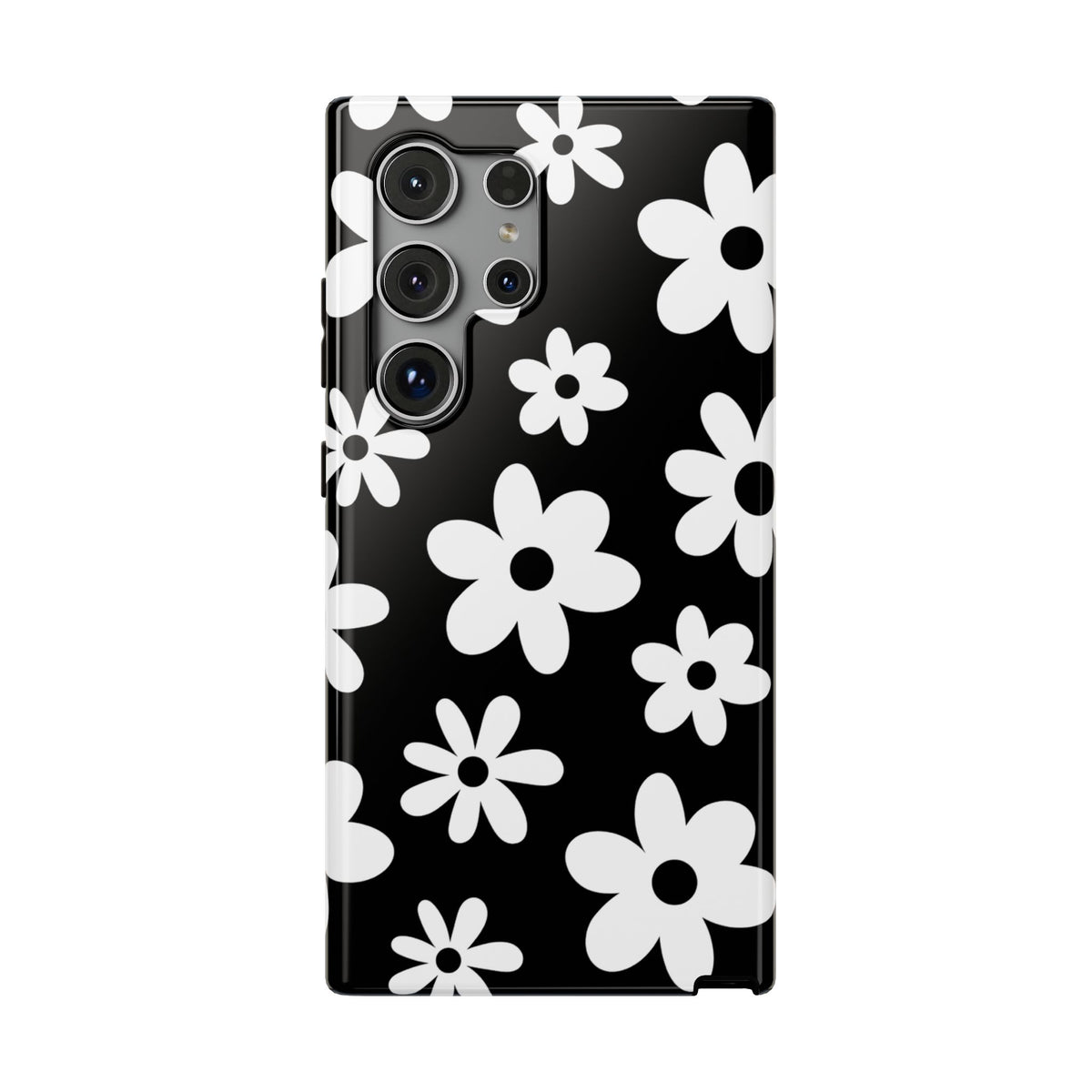 Black Flower Power Samsung Case