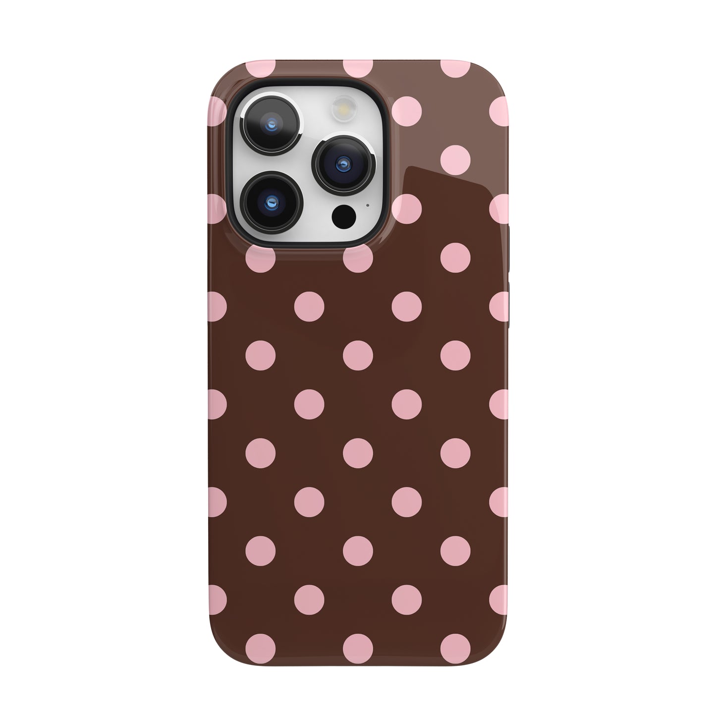 Pink Latte Polka Dots iPhone Case