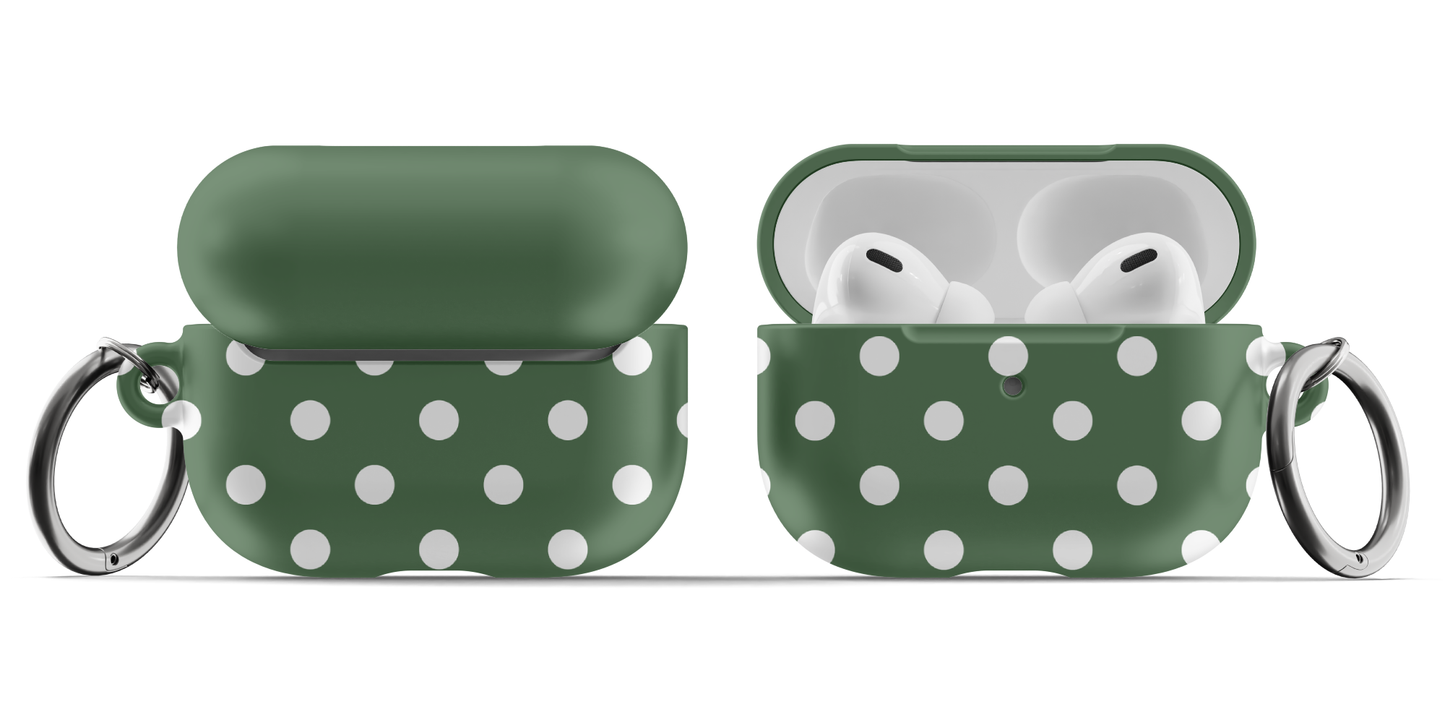 Green Polka Dots AirPods Case