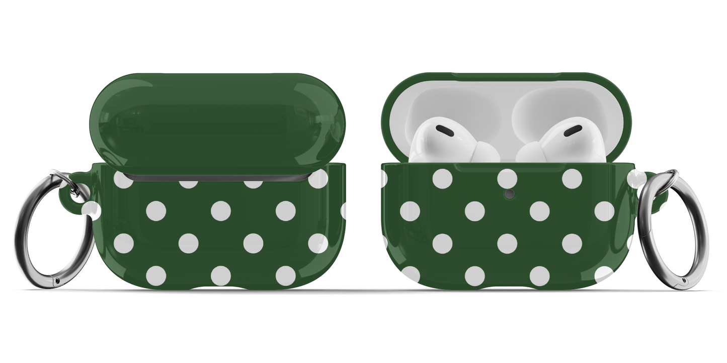 Green Polka Dots AirPods Case