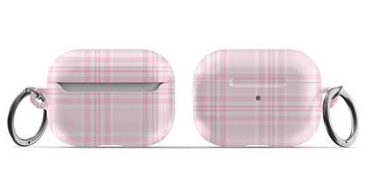 Pink Plaid AirPods Case