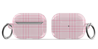 Pink Plaid AirPods Case