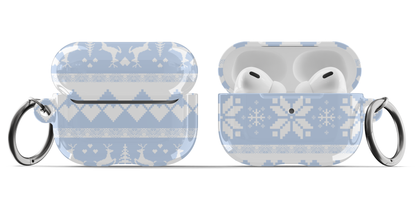 Blue Christmas Sweater AirPods Case
