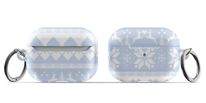 Blue Christmas Sweater AirPods Case
