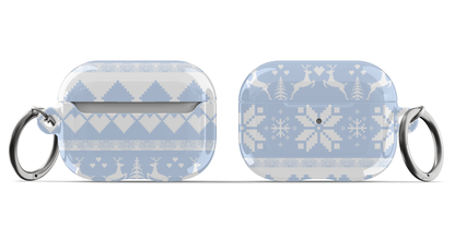Blue Christmas Sweater AirPods Case