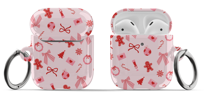 Pink & Red Holiday AirPods Case