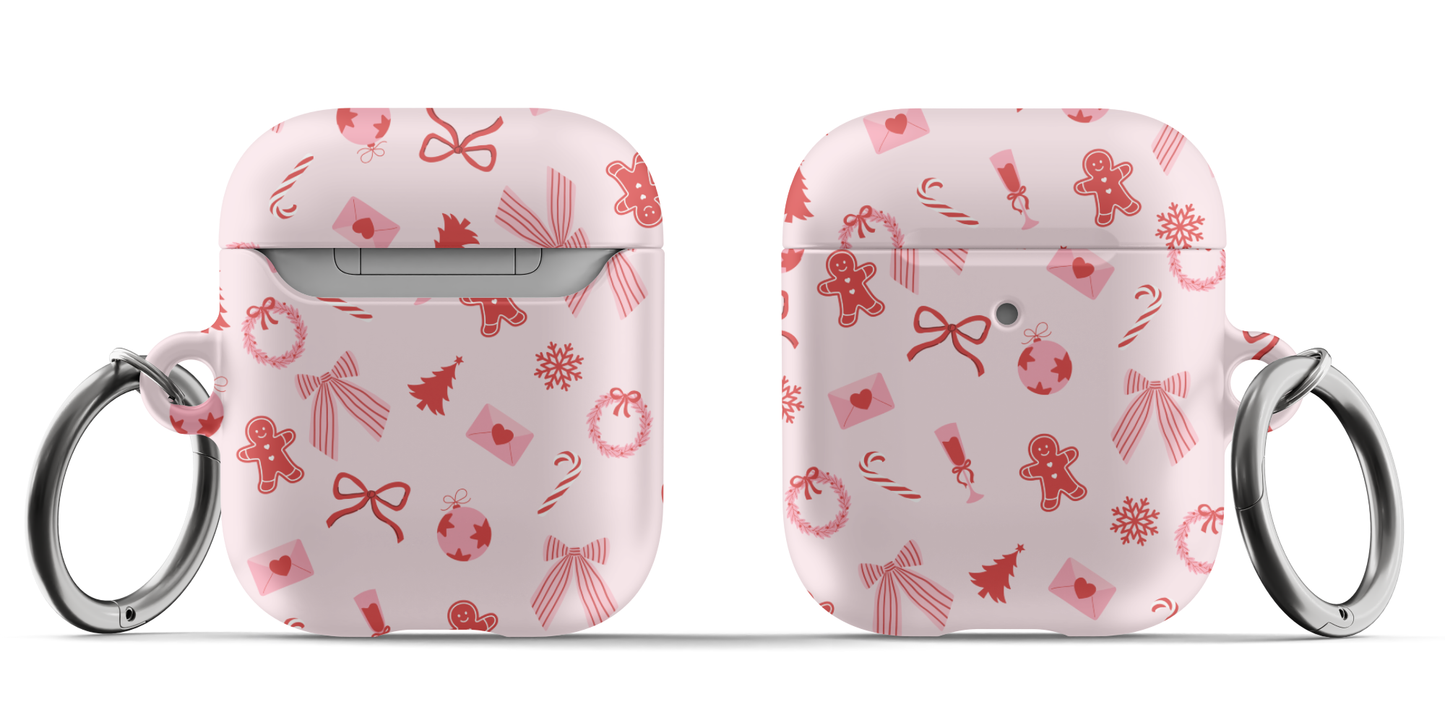 Pink & Red Holiday AirPods Case