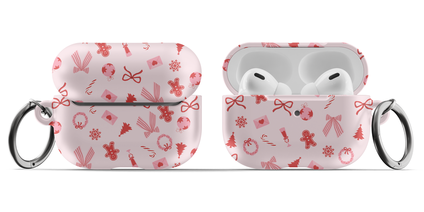 Pink & Red Holiday AirPods Case