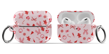 Pink & Red Holiday AirPods Case
