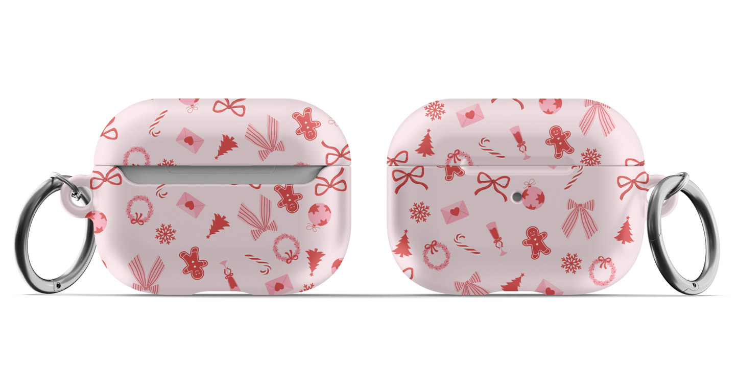 Pink & Red Holiday AirPods Case