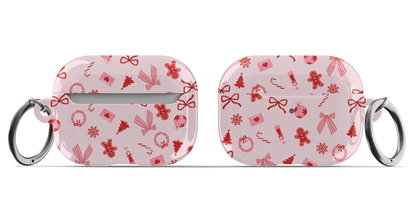 Pink & Red Holiday AirPods Case