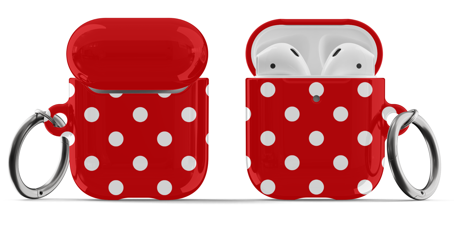 Red Polka Dots AirPods Case