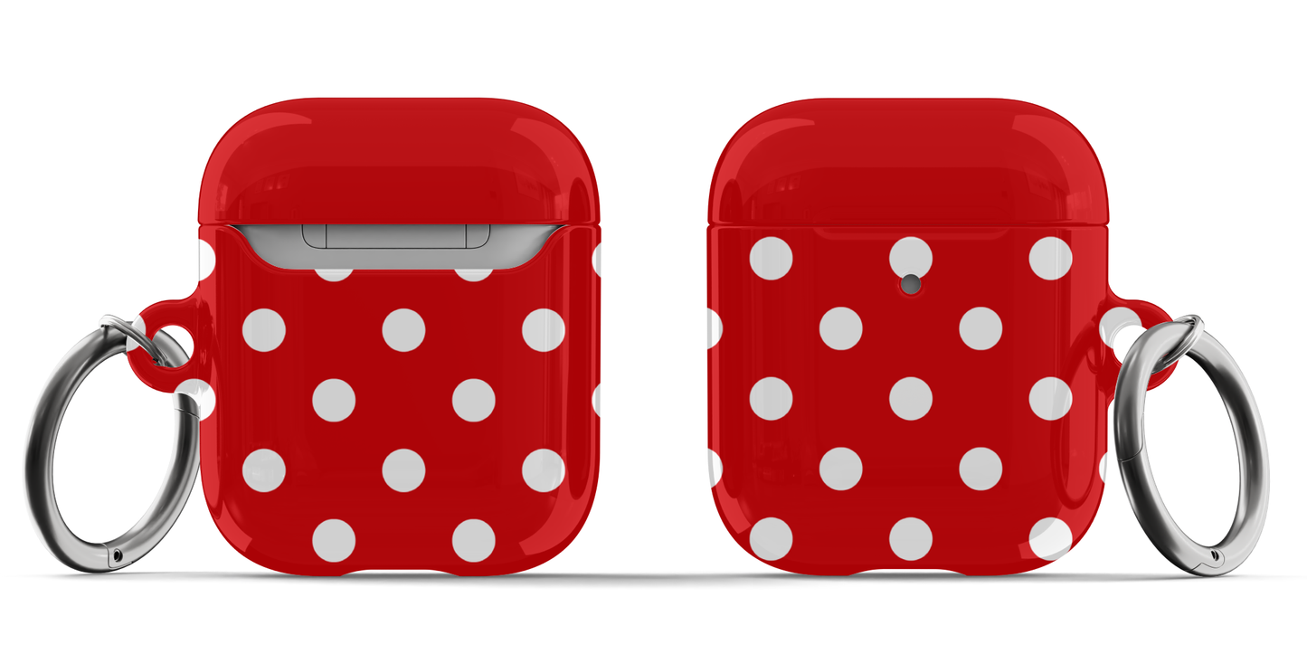 Red Polka Dots AirPods Case