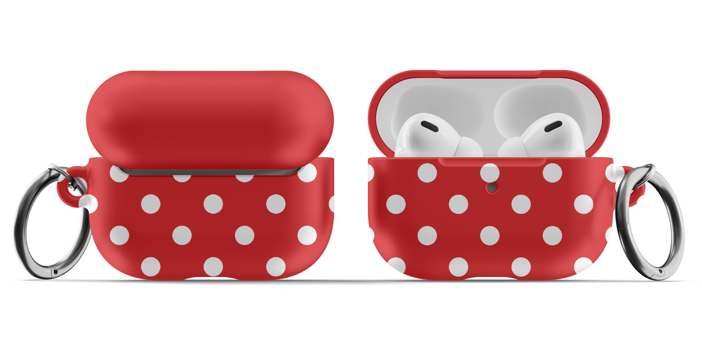 Red Polka Dots AirPods Case