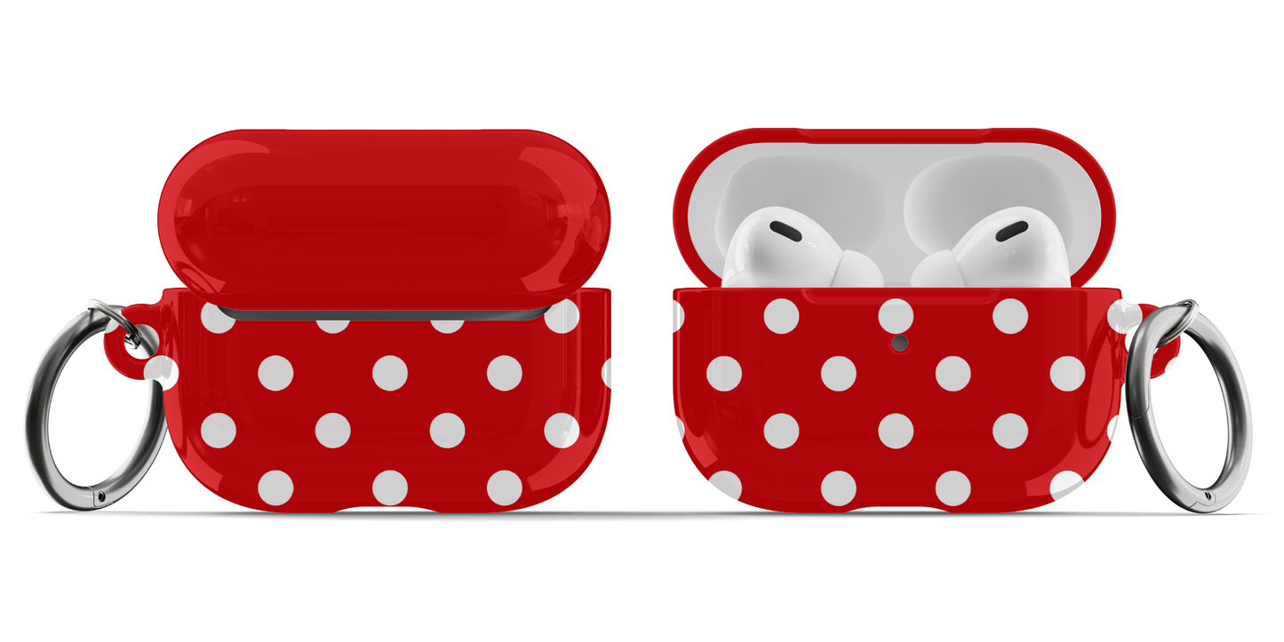 Red Polka Dots AirPods Case
