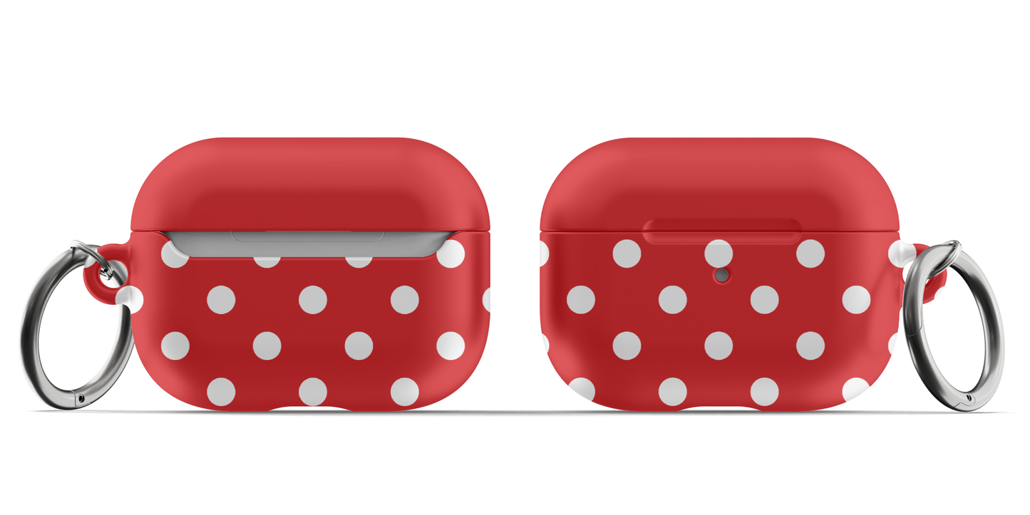Red Polka Dots AirPods Case