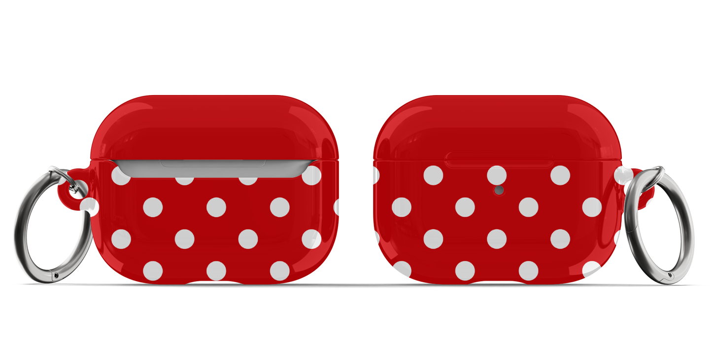 Red Polka Dots AirPods Case
