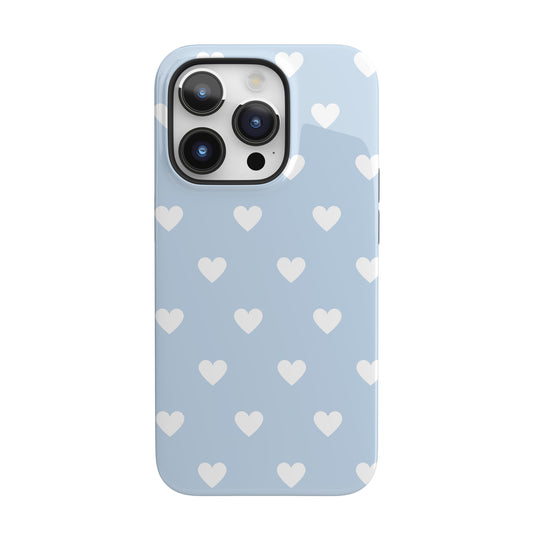 Blue Hearts iPhone Case