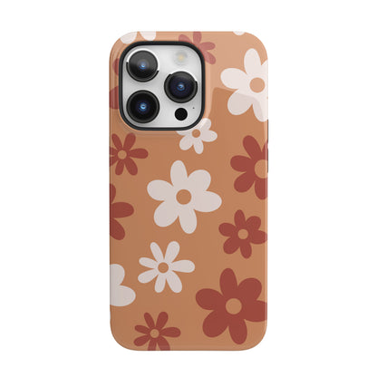 Brown Flower Power iPhone Case