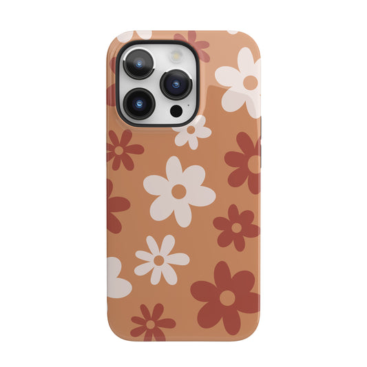 Brown Flower Power iPhone Case