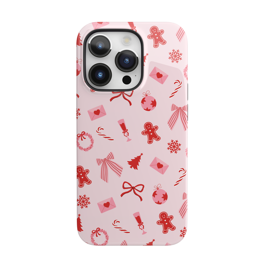 Pink & Red Holiday iPhone Case