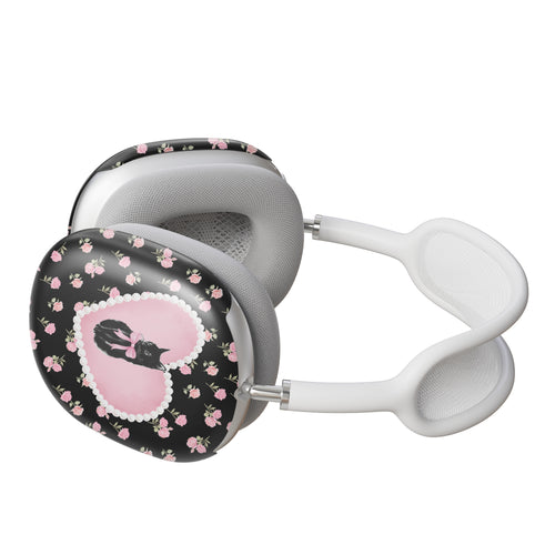 Black Féline Roses AirPods Max Case
