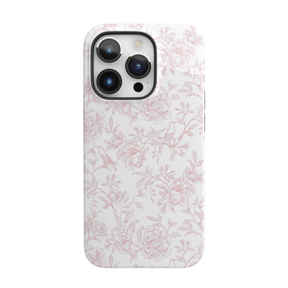 French Rosy Toile iPhone Case