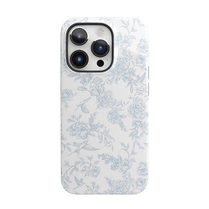 French Blue Toile iPhone Case