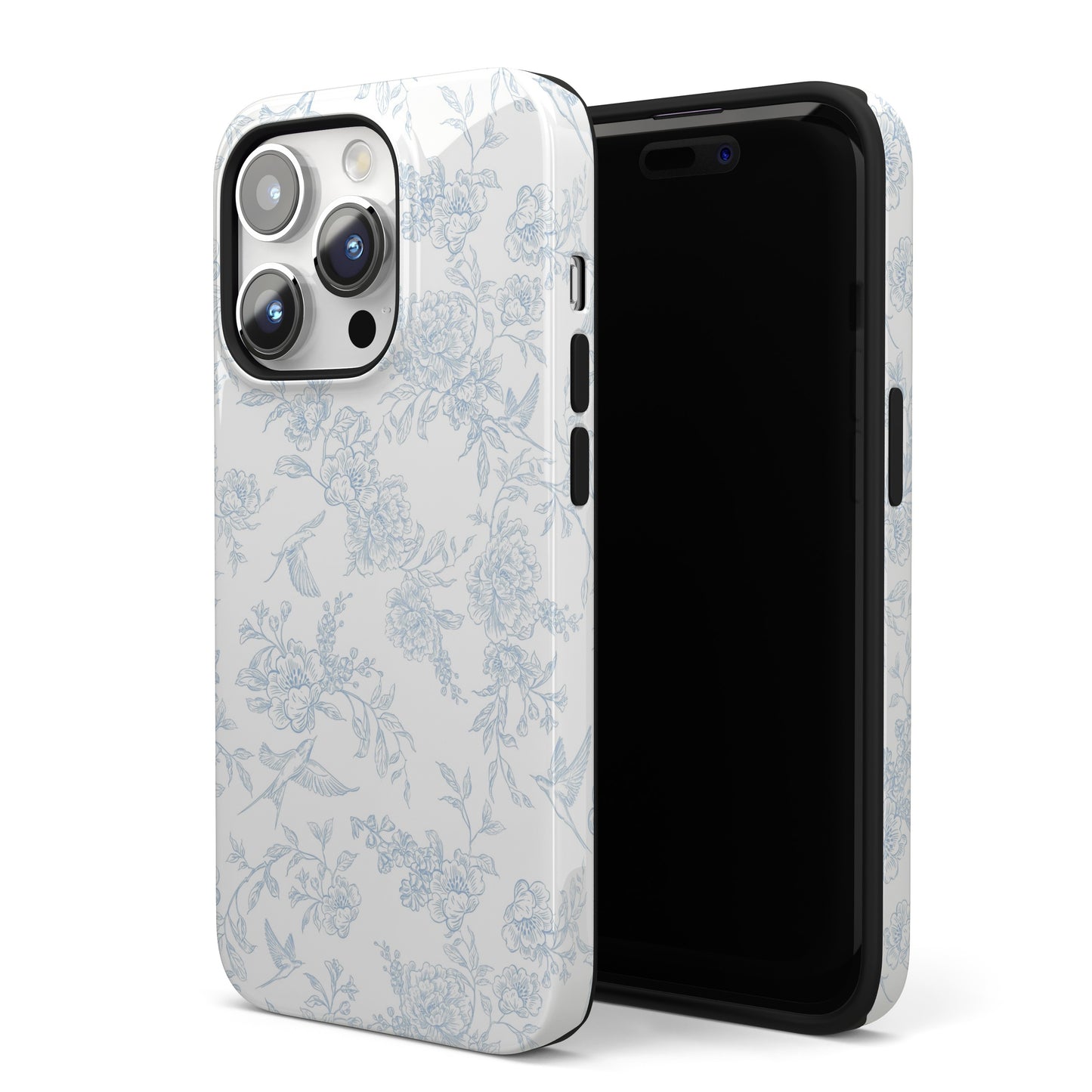 French Blue Toile iPhone Case