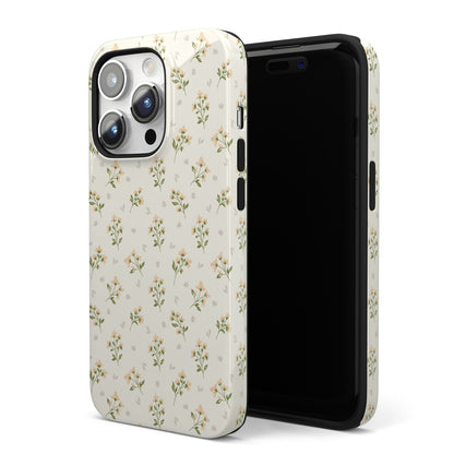 Orange Ditsy Flowers iPhone Case
