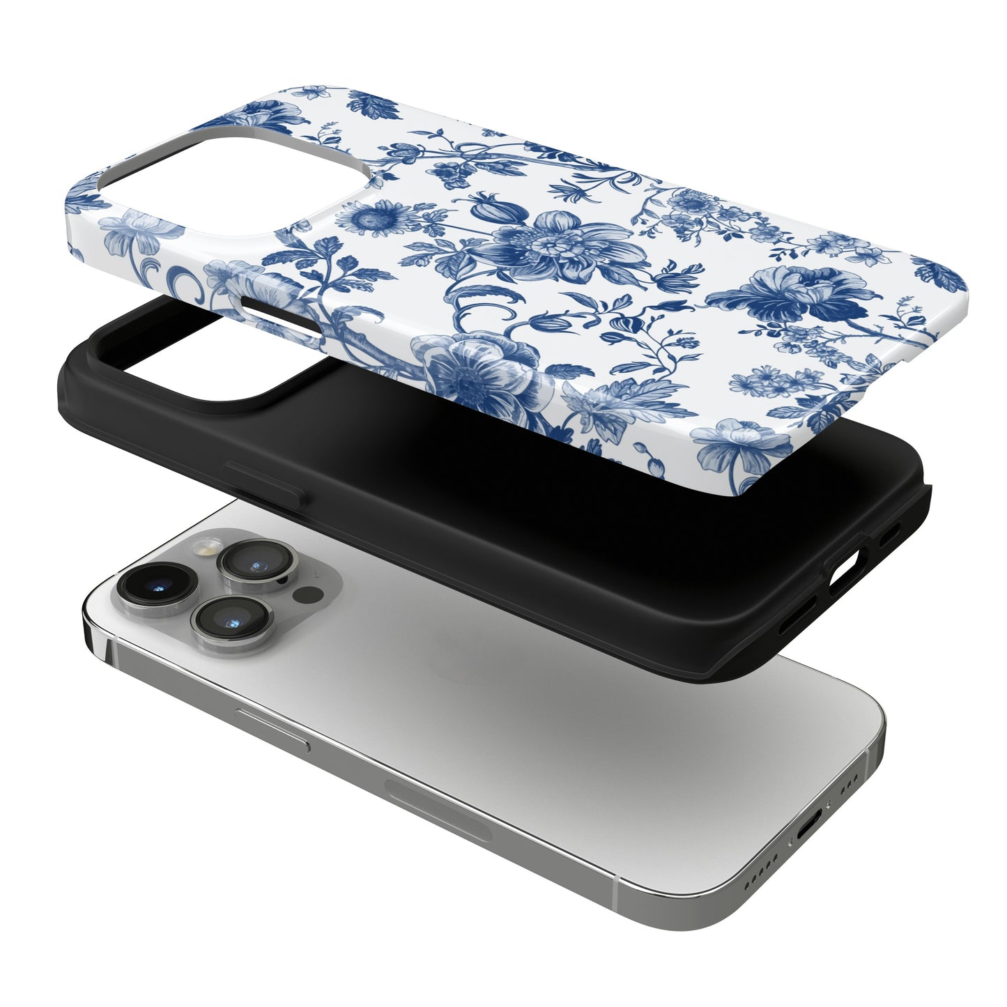 French Navy Toile iPhone Case