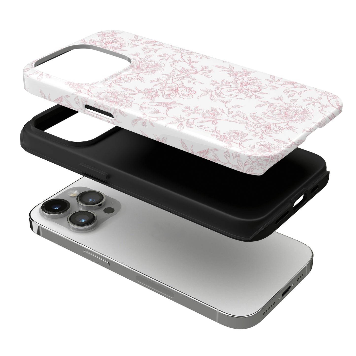 French Rosy Toile iPhone Case