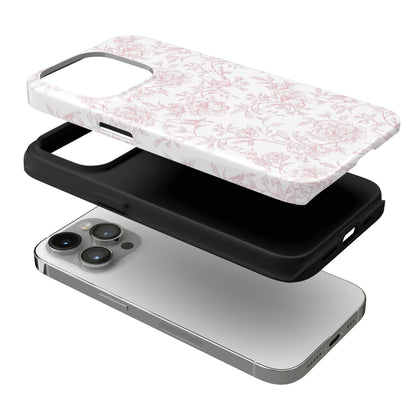 French Rosy Toile iPhone Case