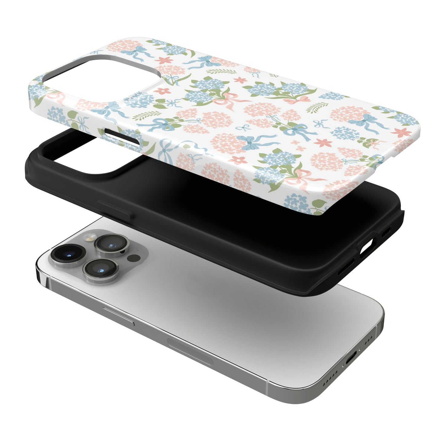 Hydrangea Bows iPhone Case