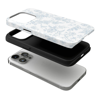 French Blue Toile iPhone Case