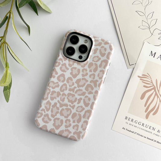 Beige Leopard iPhone Case