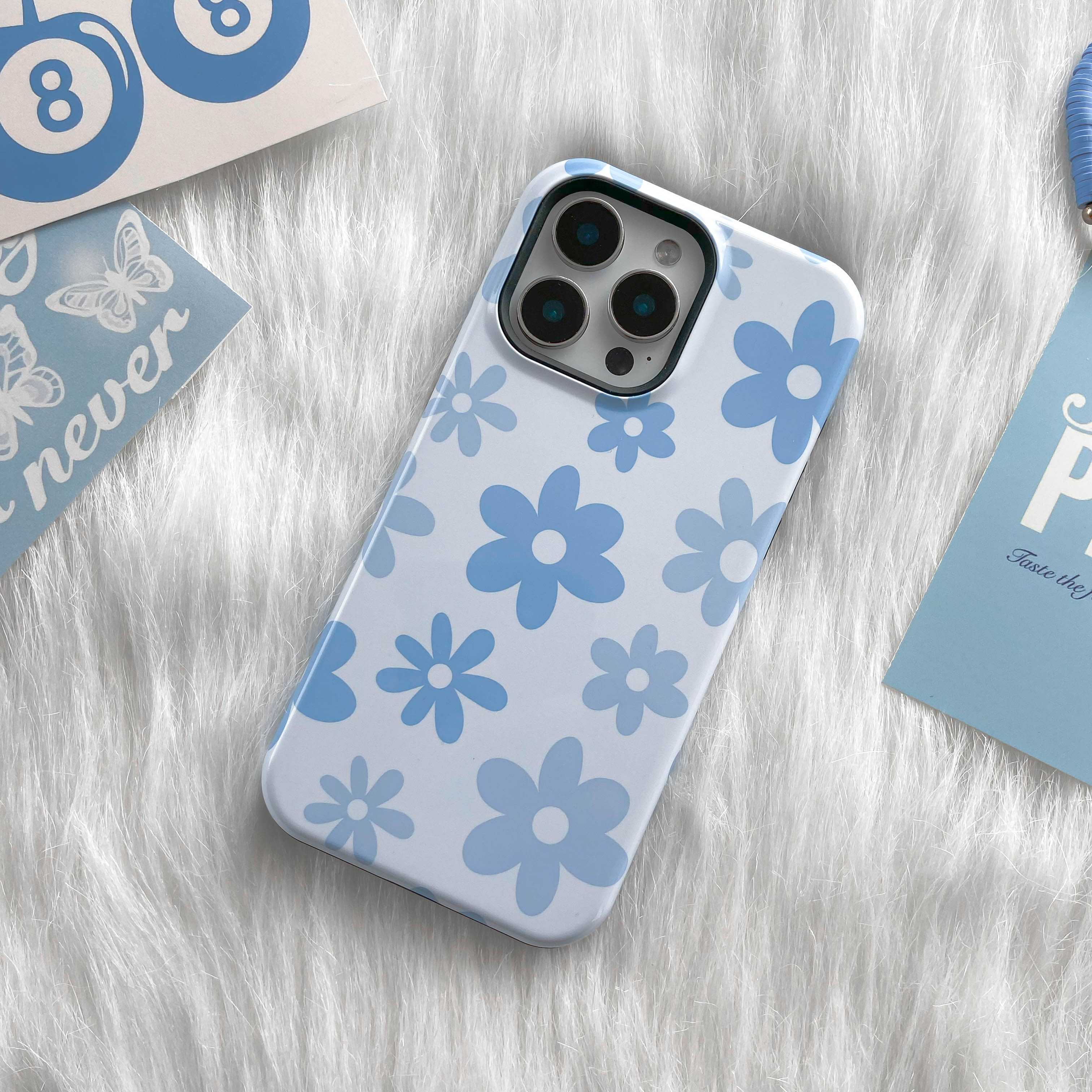 Blue Flower Power iPhone Case