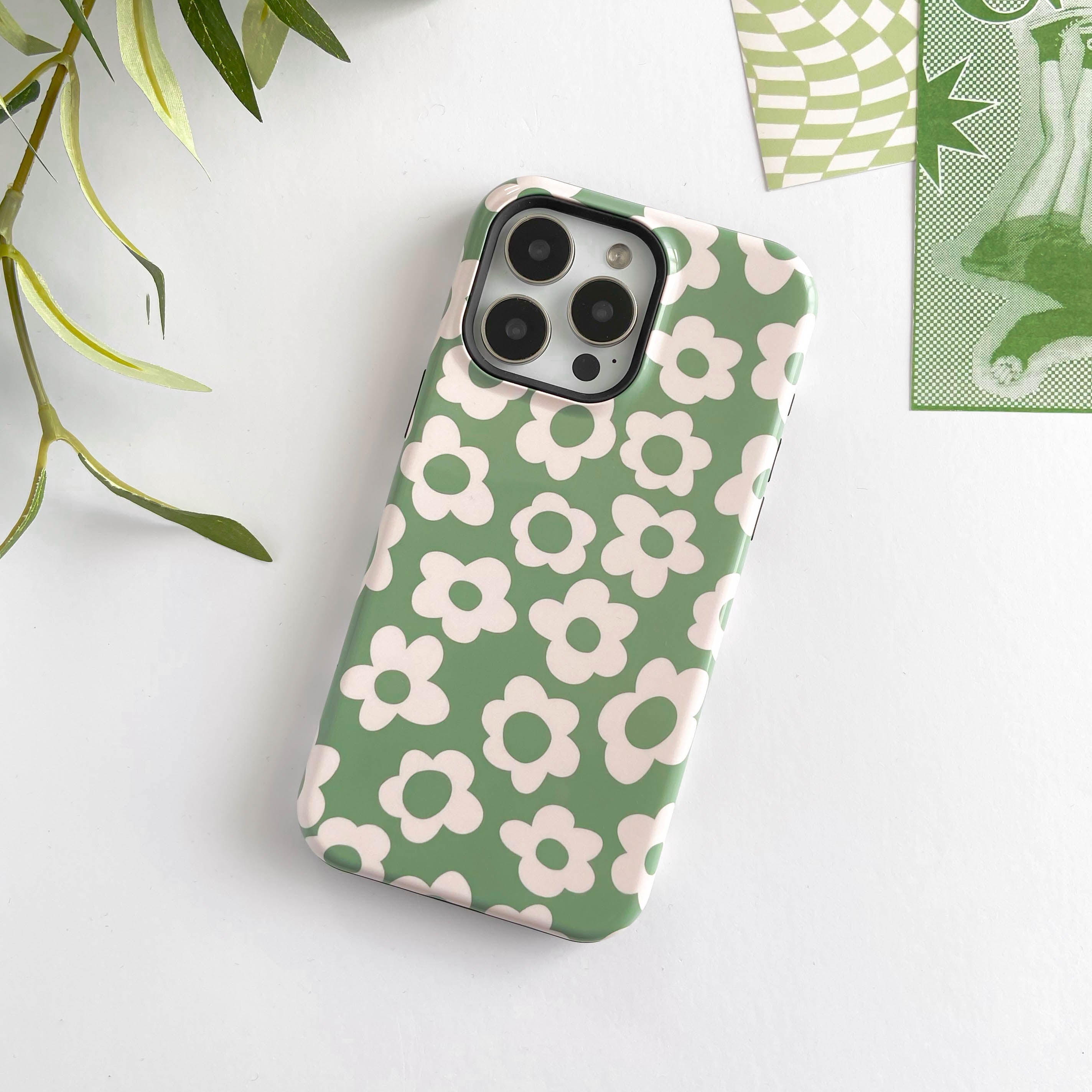 Green Las Flores iPhone Case