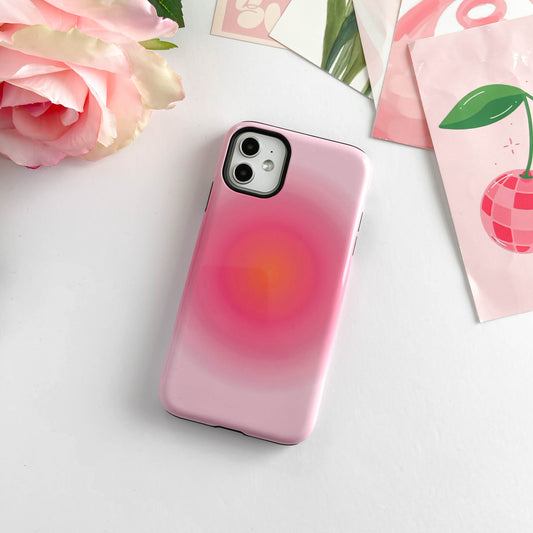 Pink Aura iPhone Case