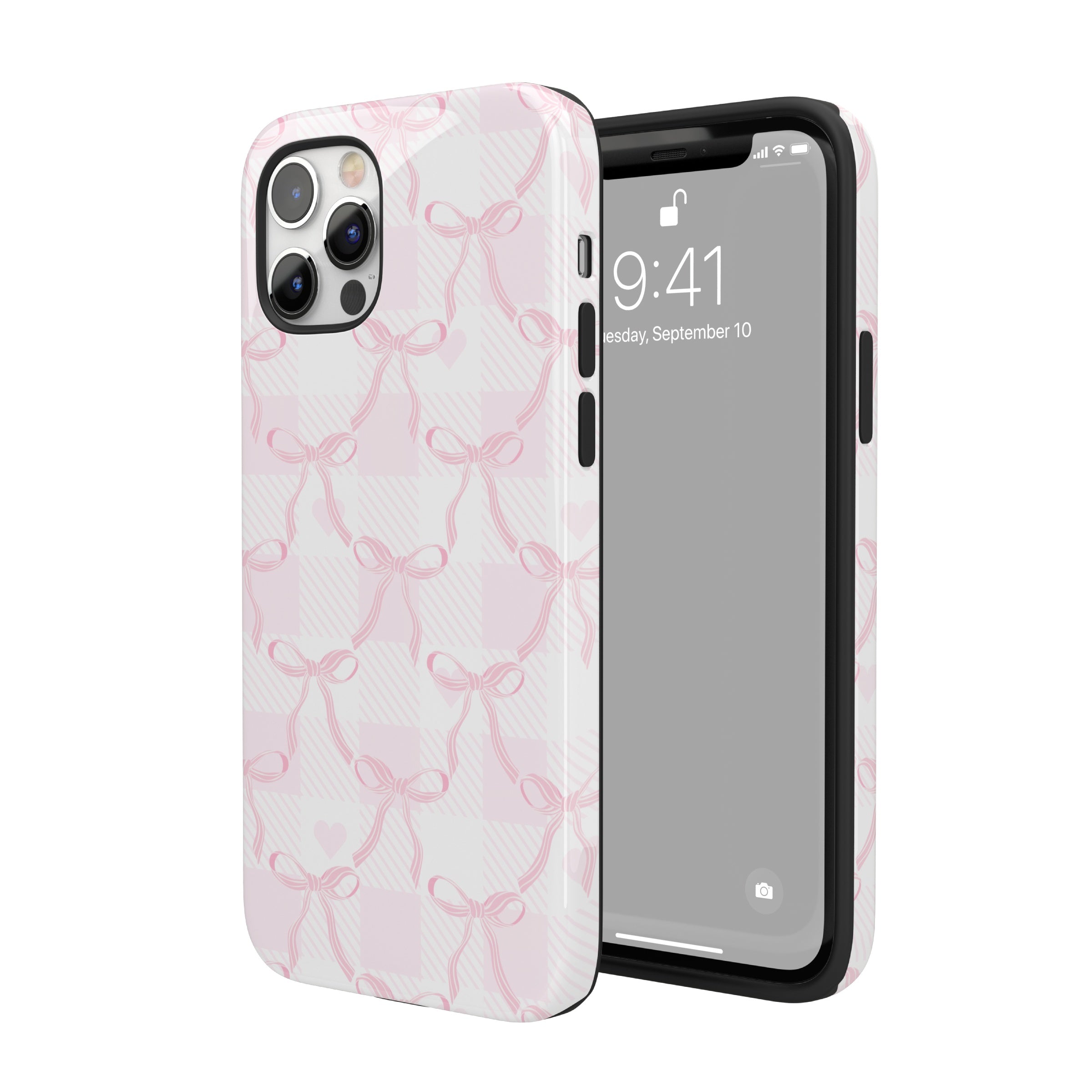 Pink Ribbon Bows iPhone Case
