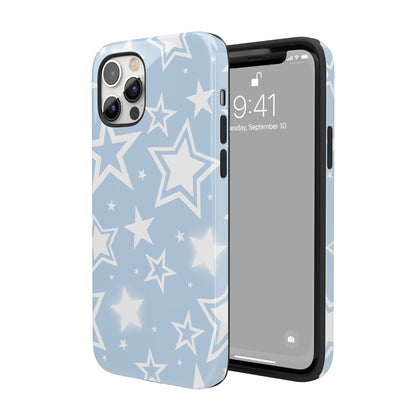 Blue Y2K Stars iPhone Case
